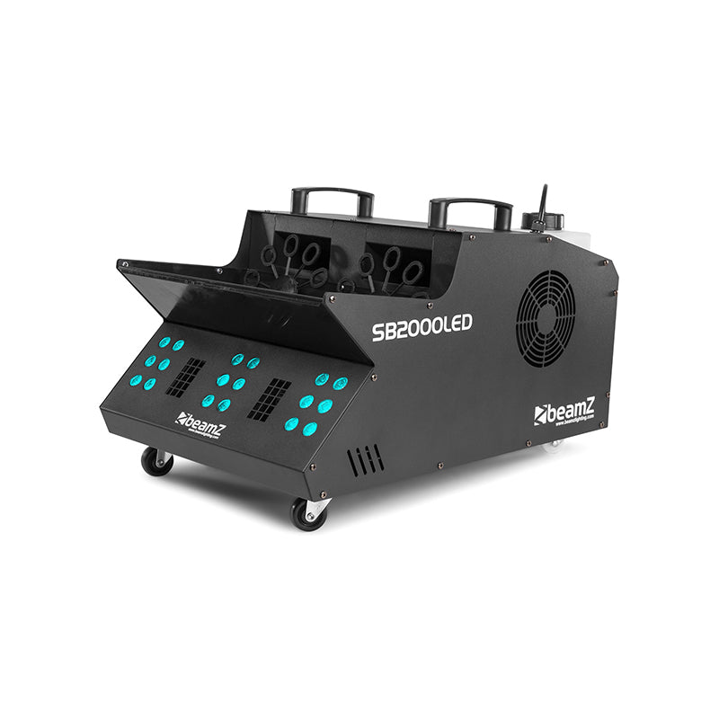 Schwarze Nebel- und Seifenblasenmaschine SB2000LED von Rental Hansekontor Wismar mieten