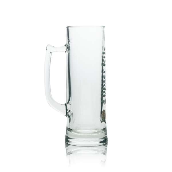Klarglas Bierkrug mit Henkel für Lübzer Pils Humpen mieten bei Rental Hansekontor Wismar