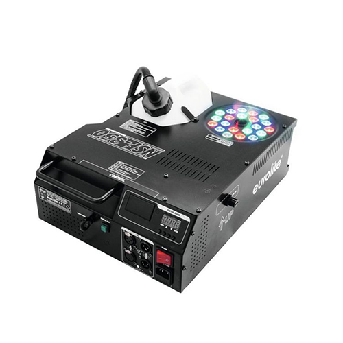 Nebelmaschine für Party und Event von Rental Hansekontor Wismar mit LED-Lichteffekten in Schwarz