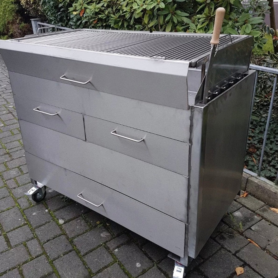 Holzkohle-Edelstahlgrill