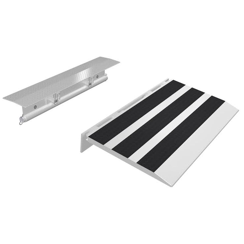 Mobile Rampe für Bühne aus Aluminium mit rutschsicherer Oberfläche für sicheren Zugang