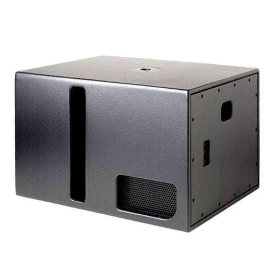 Professioneller schwarzer Subwoofer für Tontechnik mit professionelle Lautsprechervermietung von Hansekontor Wismar