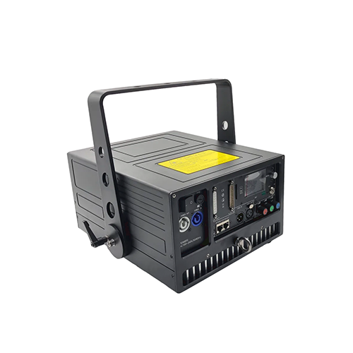 Schwarzer RGB Showlaser 10W Vermietung mit Steuerungspanel und Tragegriff von Rental Hansekontor Wismar